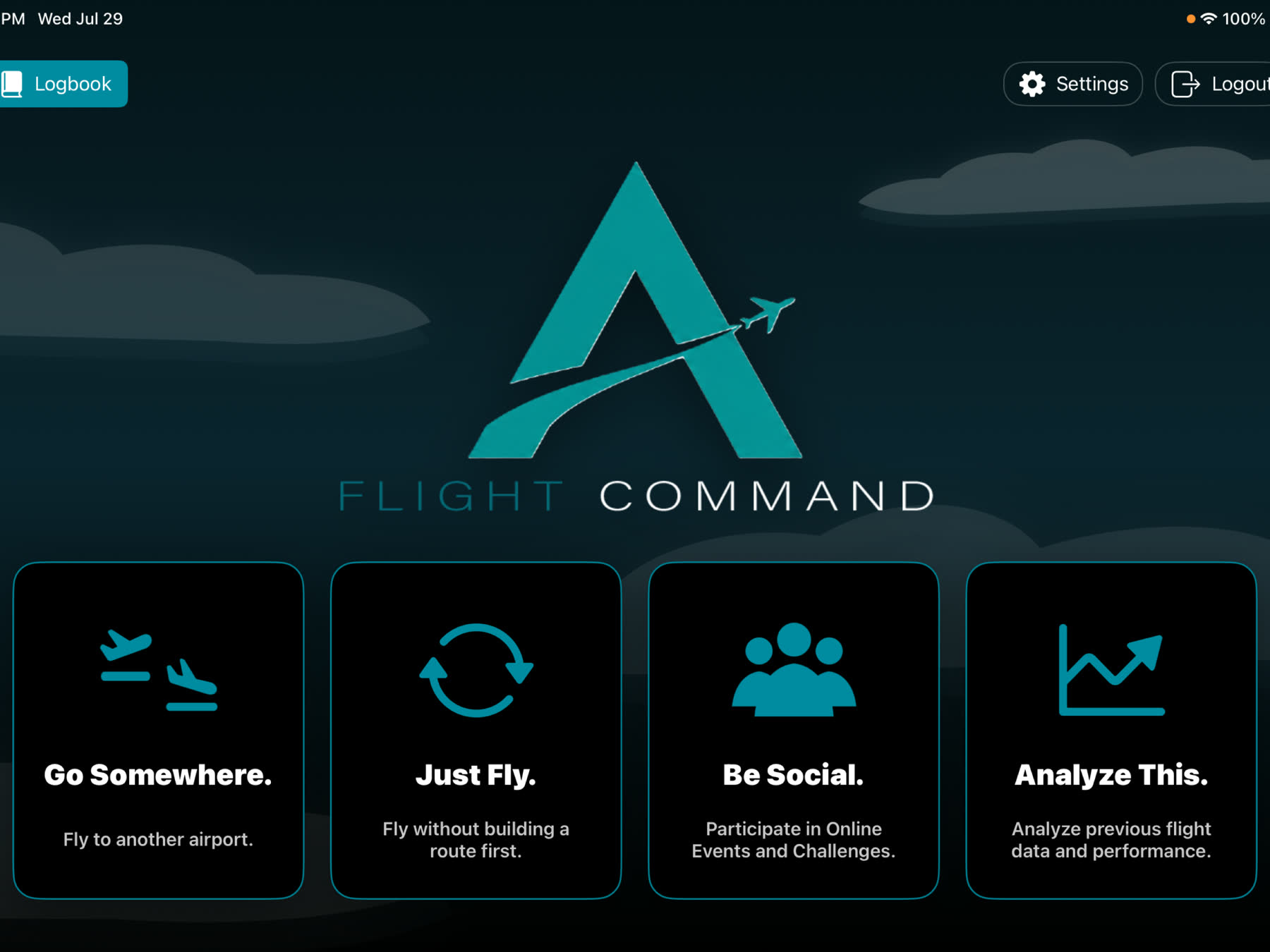Flight Command iPad launch screen